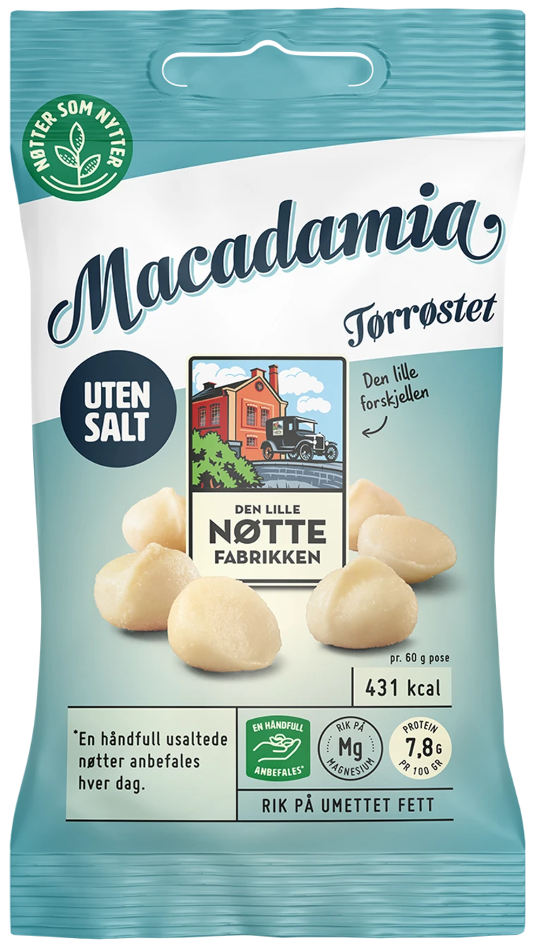 DLN Macadamia uten salt 60 g