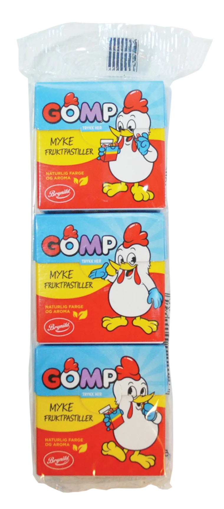 Gomp fruktpastiller 3 pak 75g