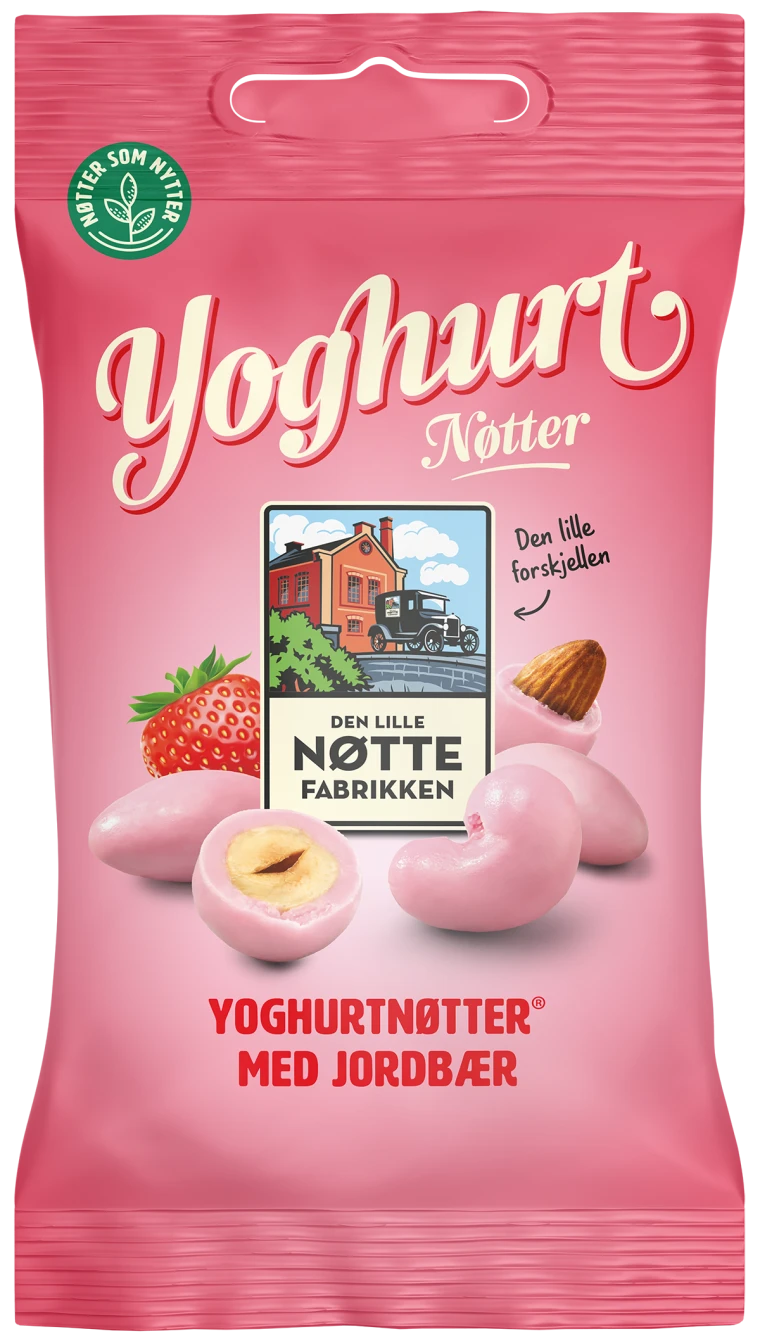 Yoghurtnøtter Jordbær 70 g