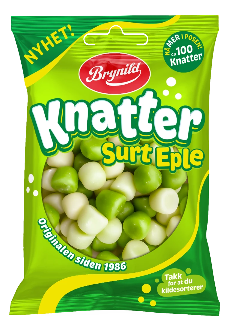 Brynild Knatter Surt Eple 100g