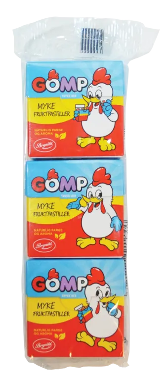 Gomp fruktpastiller 3 pak 75g