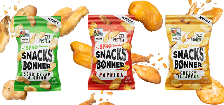 Nyhet! Sprø snacksbønner